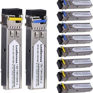 5 Pairs BIDI SFP Network Transceiver Module, 1.25 Gigabit Single Mode LC 1000BASE-LX Single Fiber Interface SFP 20km